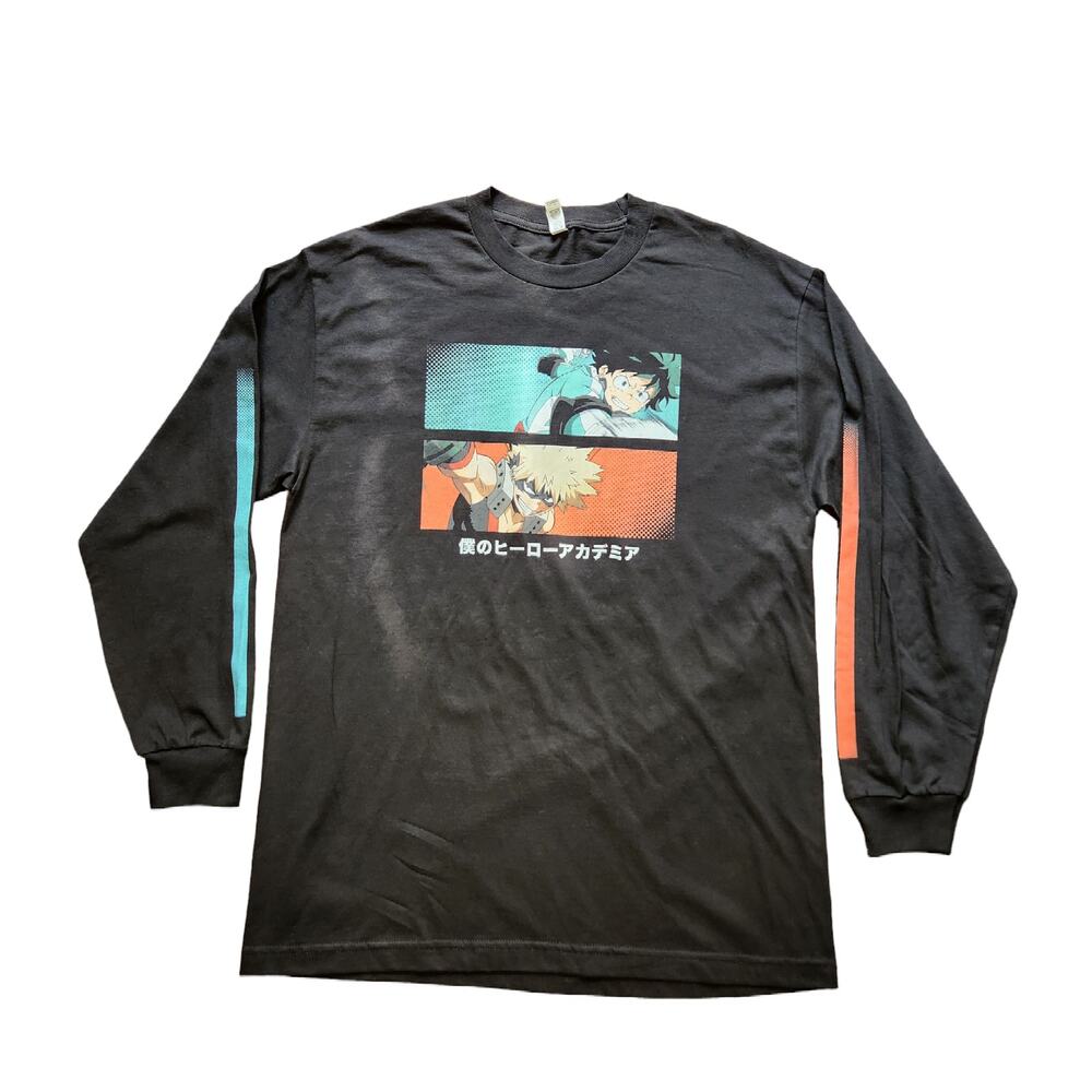 My Hero Academia long sleeve t shirt black size L